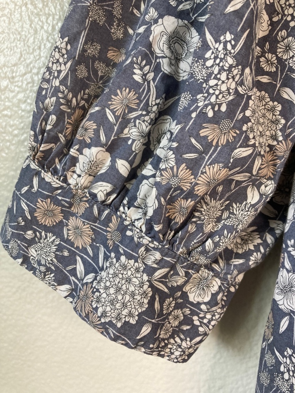 Studio Sanderson Uniqlo Botanical Floral Print Top Blouse Cottagecore Peasant XL - Picture 8 of 11